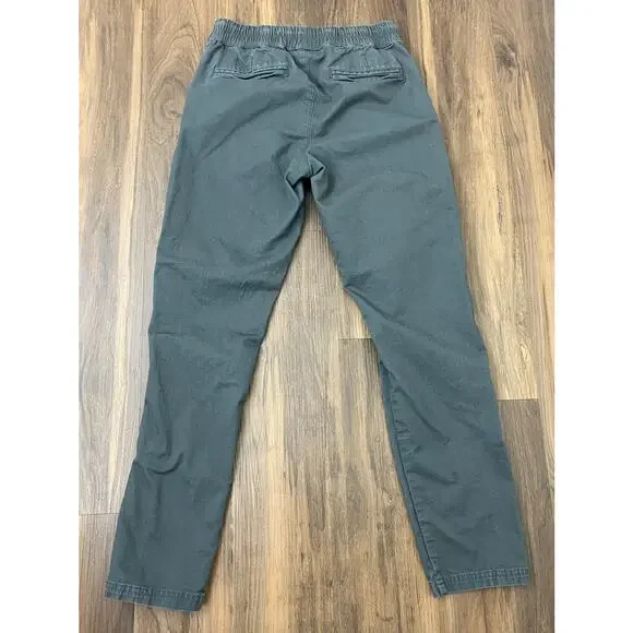 Women Pact Daily Twill drawstring organic cotton grey pants, XS - Picture 3 of 4